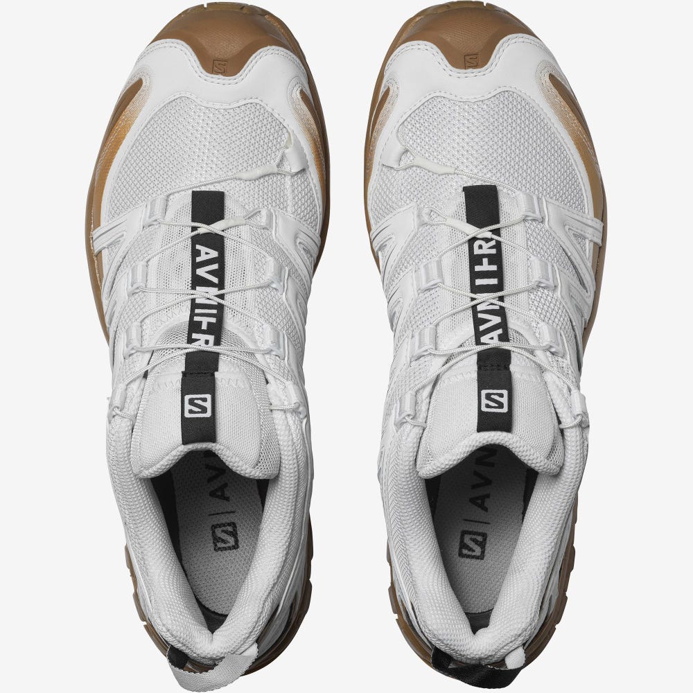 Men's Salomon XA PRO 3D FOR AVNIER Sneakers White/Brown/Black | CYGA-71034
