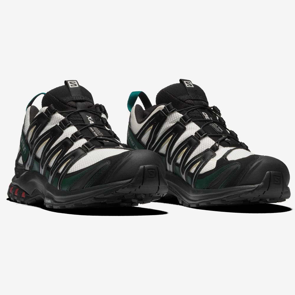 Men's Salomon XA PRO 3D Sneakers Beige/Black/Deep Green | UCQH-49857