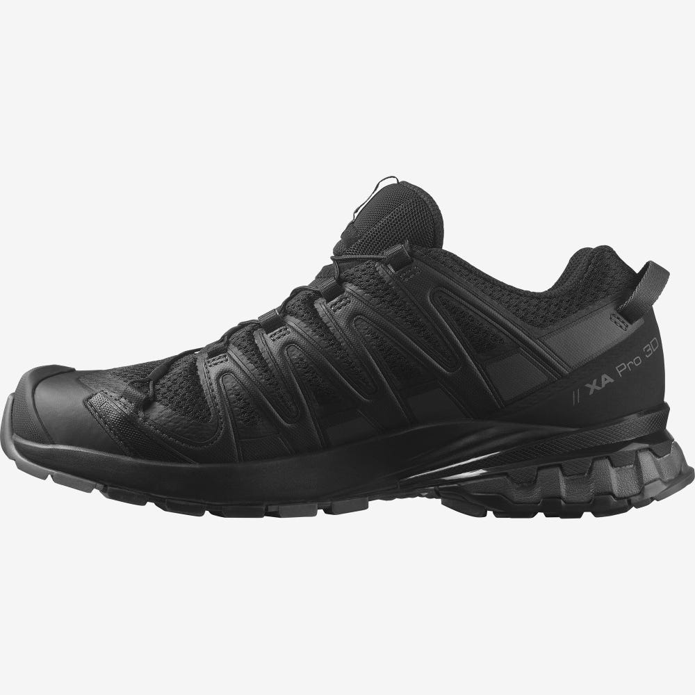 Men's Salomon XA PRO 3D v8 Trail Running Shoes Black | CYED-84935