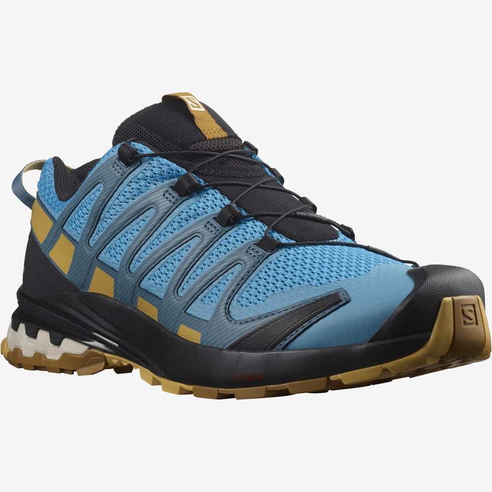 Men's Salomon XA PRO 3D v8 Trail Running Shoes Blue/Brown | WDFY-62841