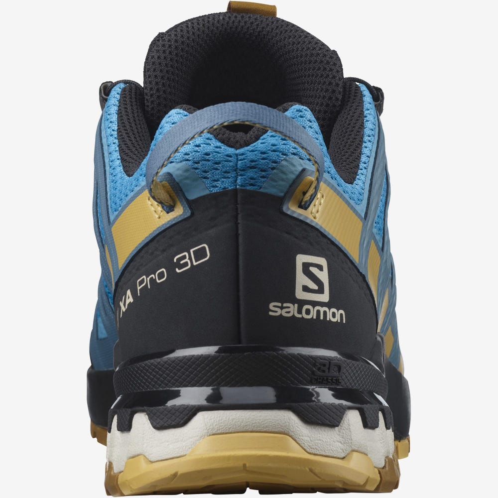 Men's Salomon XA PRO 3D v8 Trail Running Shoes Blue/Brown | WDFY-62841