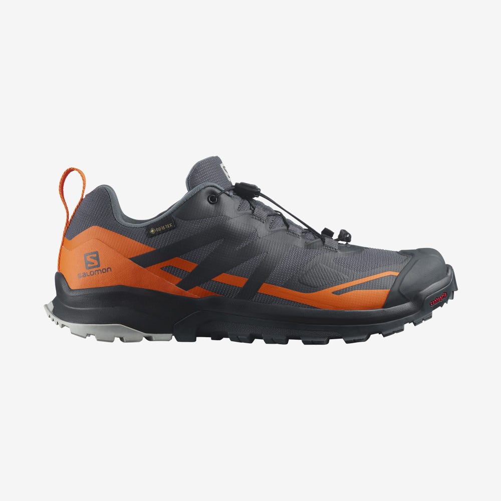 Men\'s Salomon XA ROGG 2 GORE-TEX Trail Running Shoes Grey/Orange | XBEG-40269