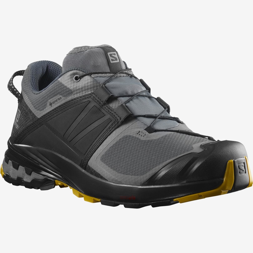 Men's Salomon XA WILD GORE-TEX Hiking Shoes Grey/Black | TNMQ-95680
