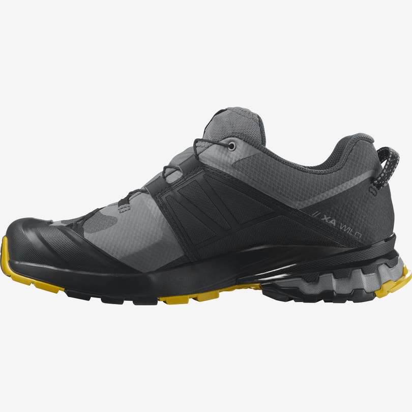 Men's Salomon XA WILD GORE-TEX Hiking Shoes Grey/Black | TNMQ-95680