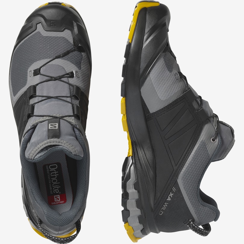 Men's Salomon XA WILD GORE-TEX Hiking Shoes Grey/Black | TNMQ-95680