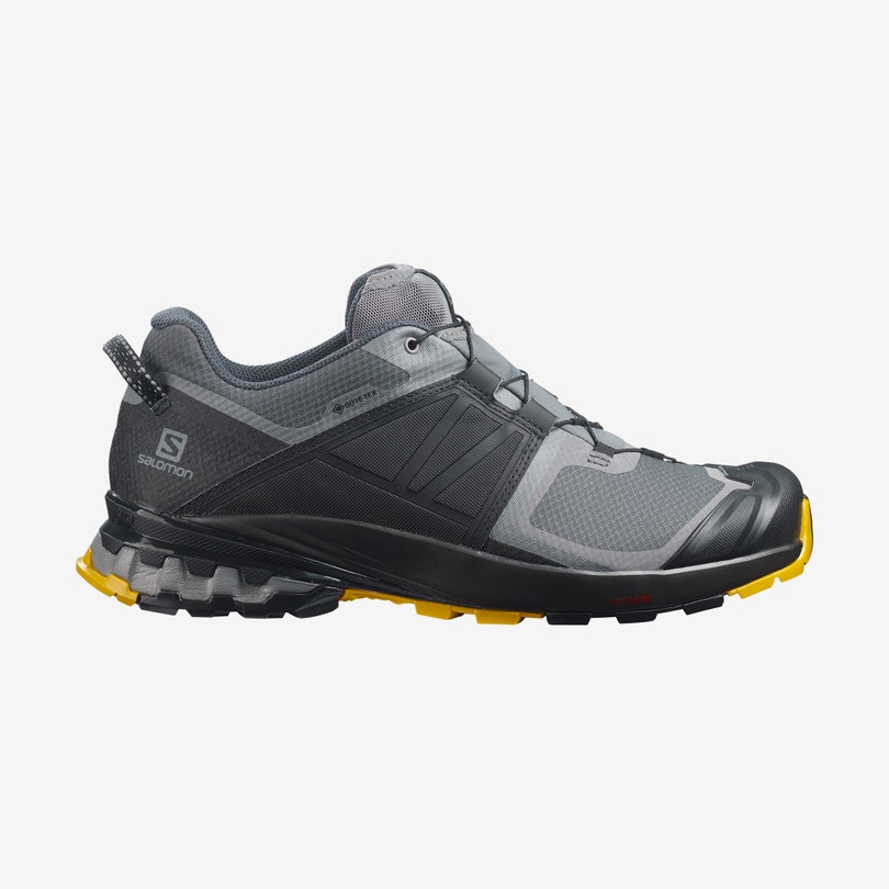 Men\'s Salomon XA WILD GORE-TEX Hiking Shoes Grey/Black | TNMQ-95680