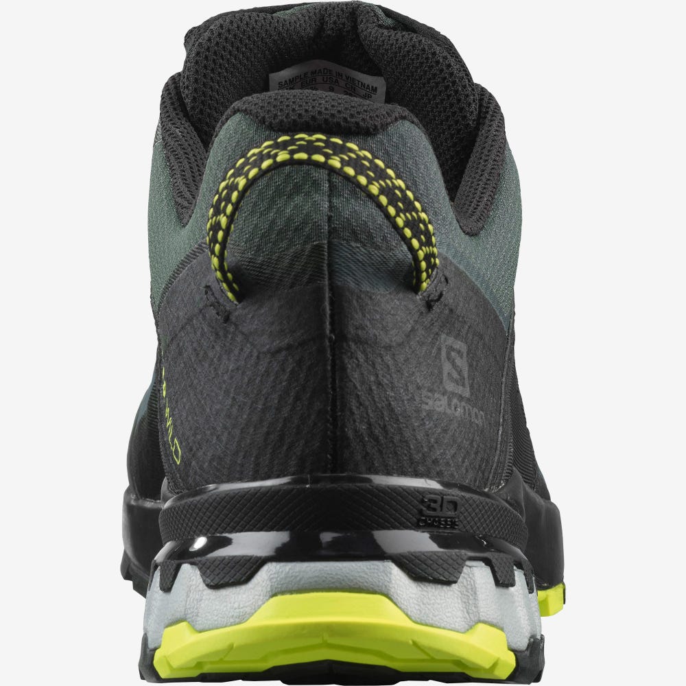 Men's Salomon XA WILD GORE-TEX Hiking Shoes Green/Black | VFGR-21958
