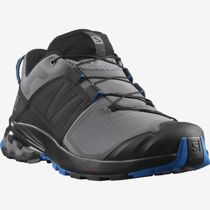 Men's Salomon XA WILD Trail Running Shoes Grey/Black/Blue | SGVX-50976