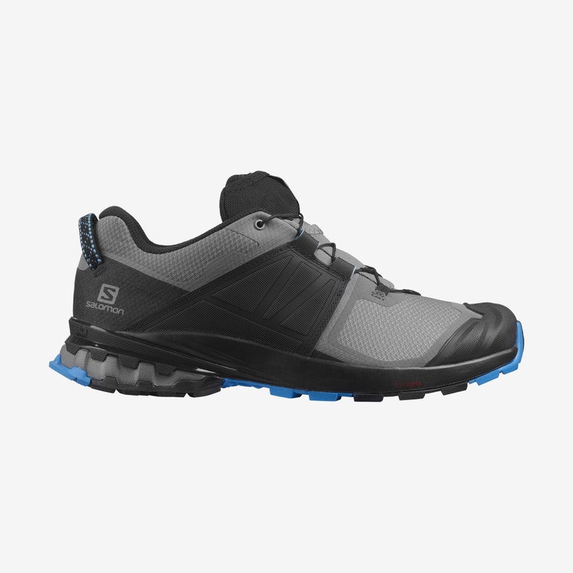 Men\'s Salomon XA WILD Trail Running Shoes Grey/Black/Blue | SGVX-50976