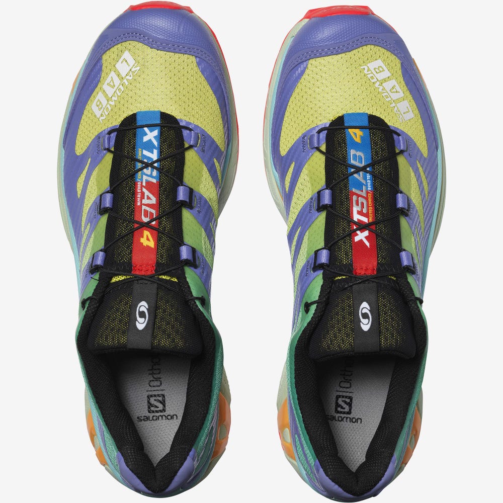 Men's Salomon XT-4 Sneakers Yellow/Mint | OSDR-84710