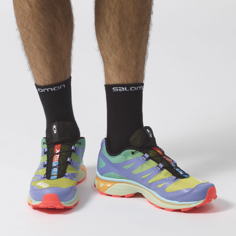 Men's Salomon XT-4 Sneakers Yellow/Mint | OSDR-84710