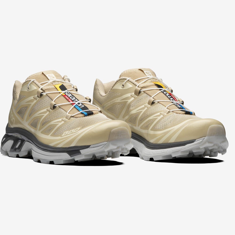 Men's Salomon XT-6 CLEAR Sneakers Light Brown | MLIW-45180