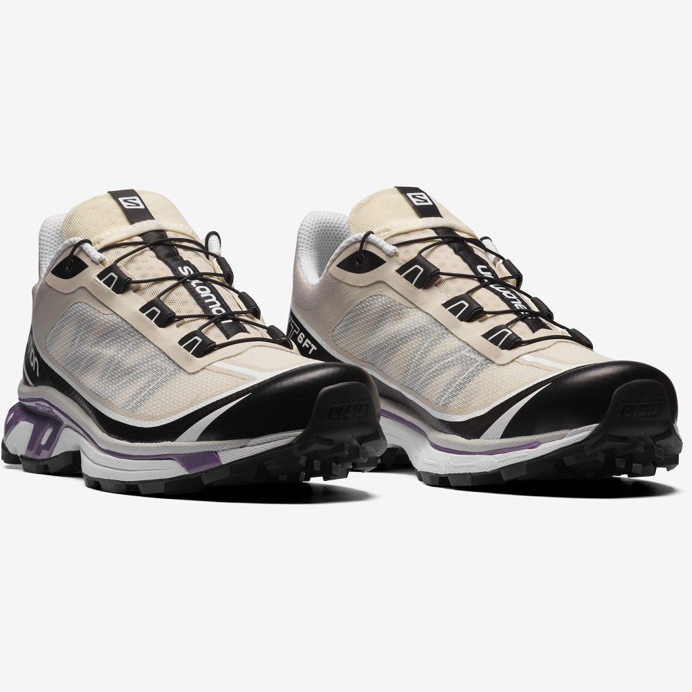 Men's Salomon XT-6 FT Sneakers Beige/Black/Royal Purple | JUQV-07359