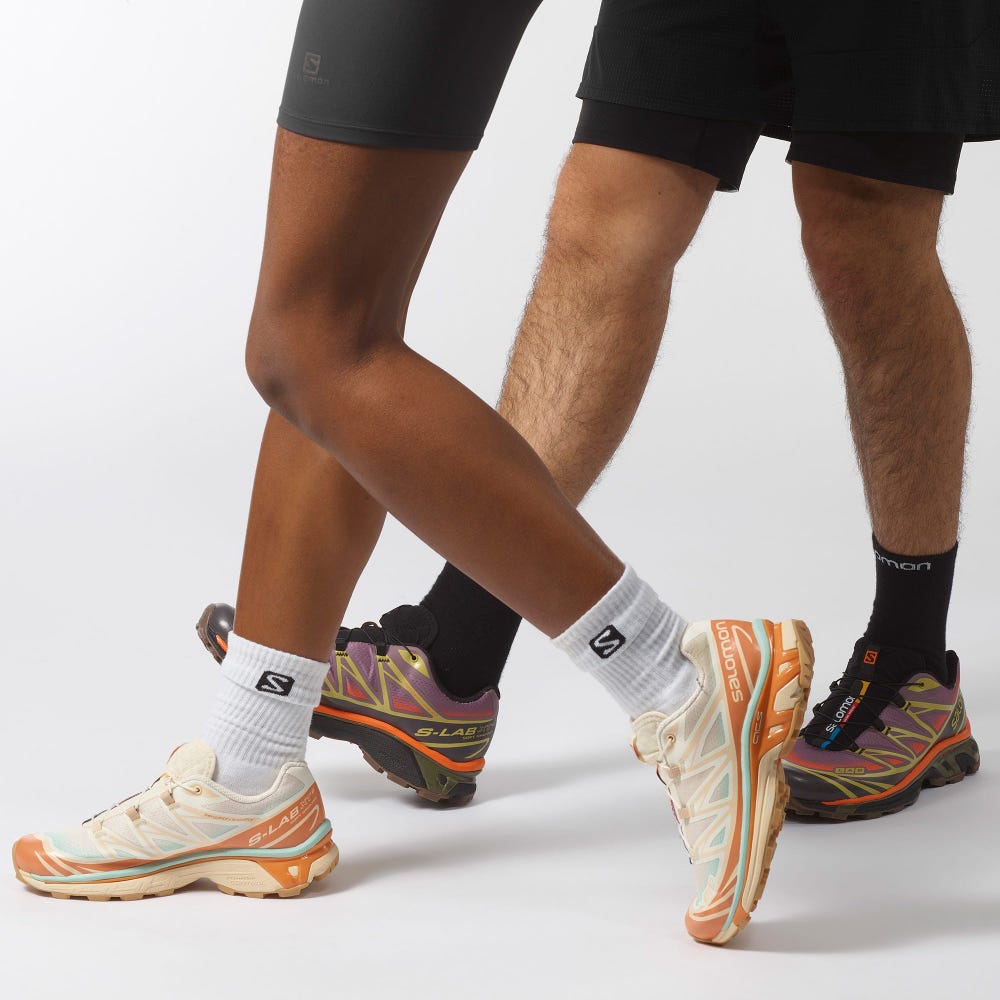 Men's Salomon XT-6 SKYLINE Sneakers Beige/Orange | PUVE-53286