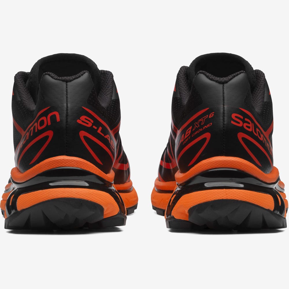 Men's Salomon XT-6 Sneakers Black/Orange | WESF-37026