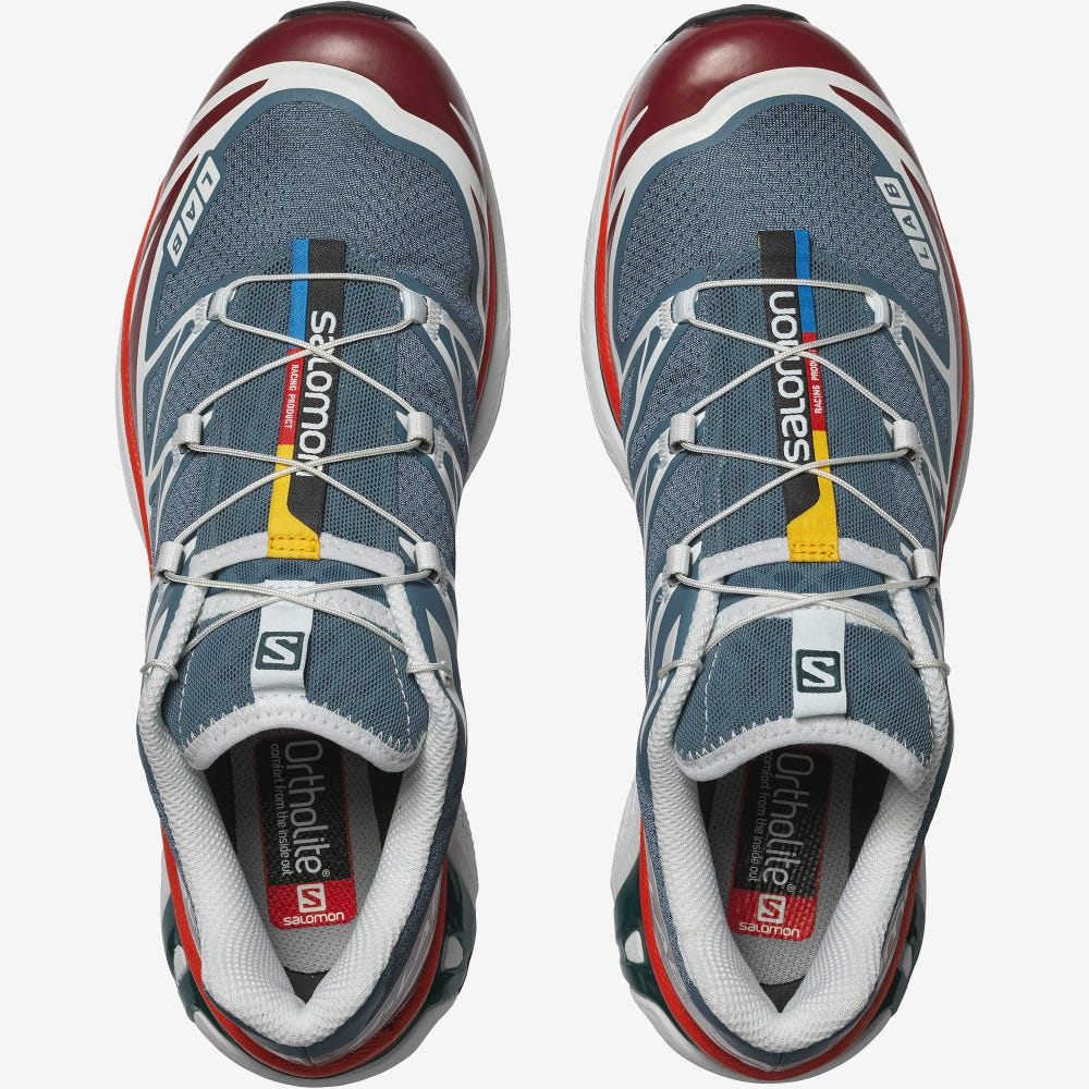 Men's Salomon XT-6 Sneakers Blue/White/Pink | LPMR-93827