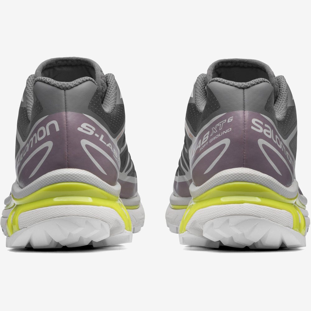 Men's Salomon XT-6 Sneakers Grey/Purple | SWBJ-64581
