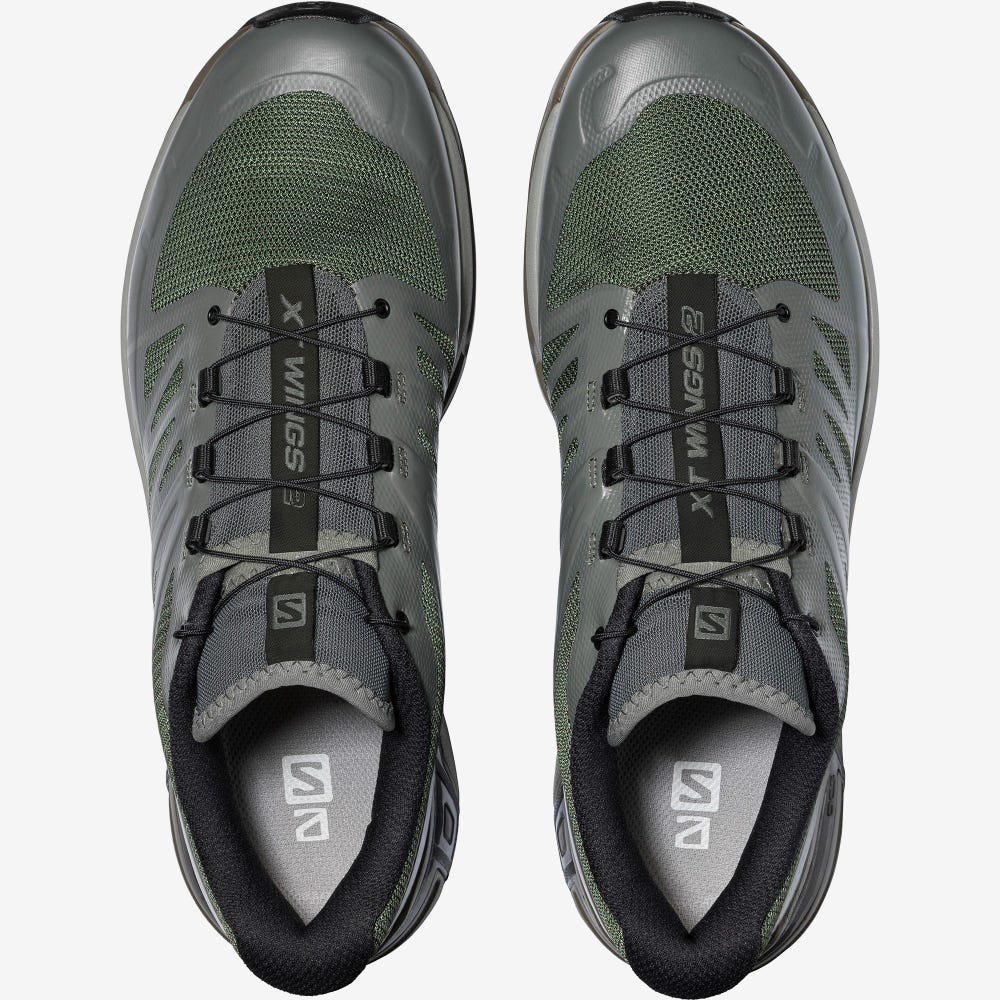 Men's Salomon XT-WINGS 2 ADVANCED Sneakers Olive/Grey | BSXQ-89150