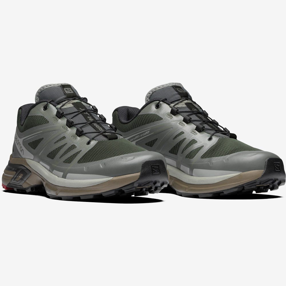 Men's Salomon XT-WINGS 2 ADVANCED Sneakers Olive/Grey | BSXQ-89150