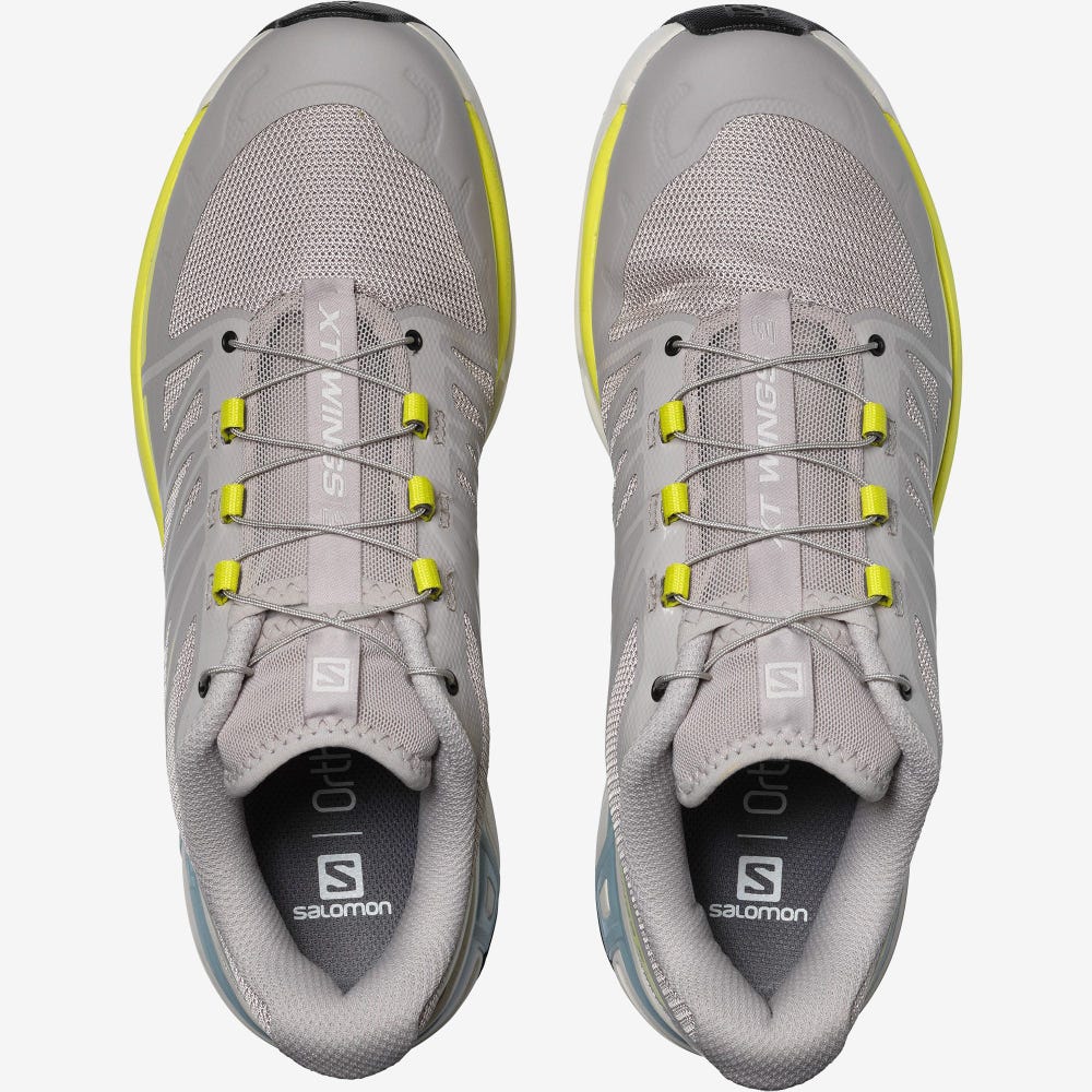 Men's Salomon XT-WINGS 2 Sneakers Grey/Yellow | LNSY-37914