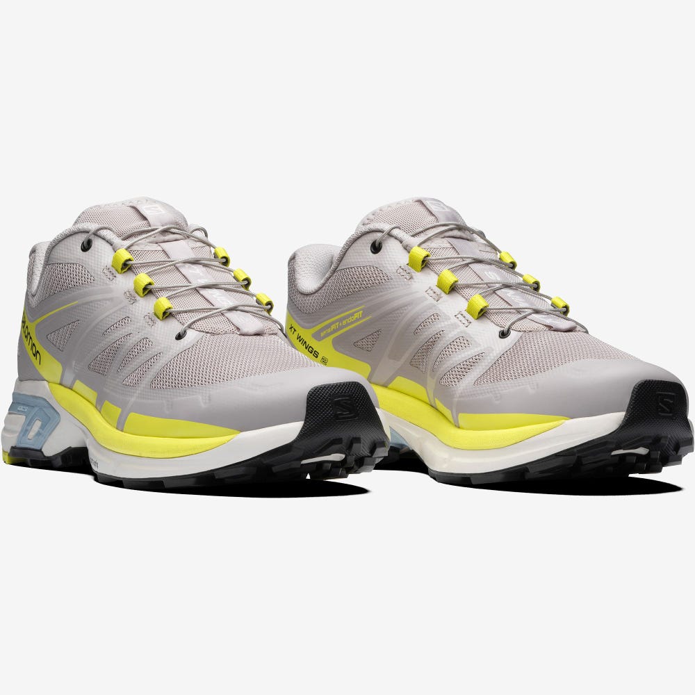 Men's Salomon XT-WINGS 2 Sneakers Grey/Yellow | LNSY-37914