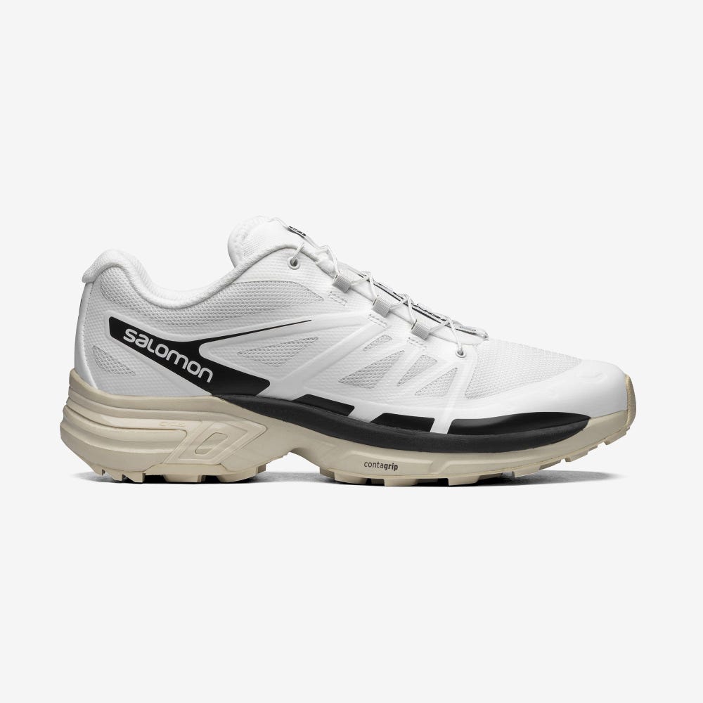 Men\'s Salomon XT-WINGS 2 Sneakers White/Light Yellow/Black | KWTH-43058