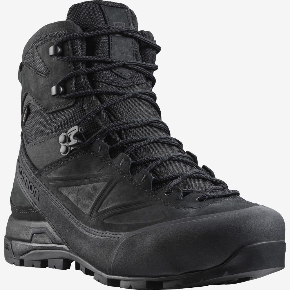 Men's Salomon X ALP GORE-TEX FORCES Tactical Boots Black | FEBX-14658