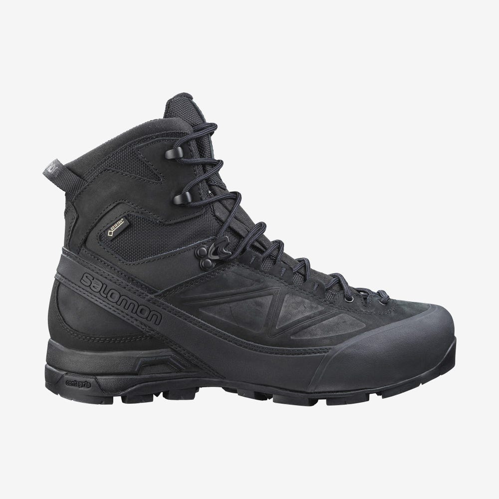 Men\'s Salomon X ALP GORE-TEX FORCES Tactical Boots Black | FEBX-14658