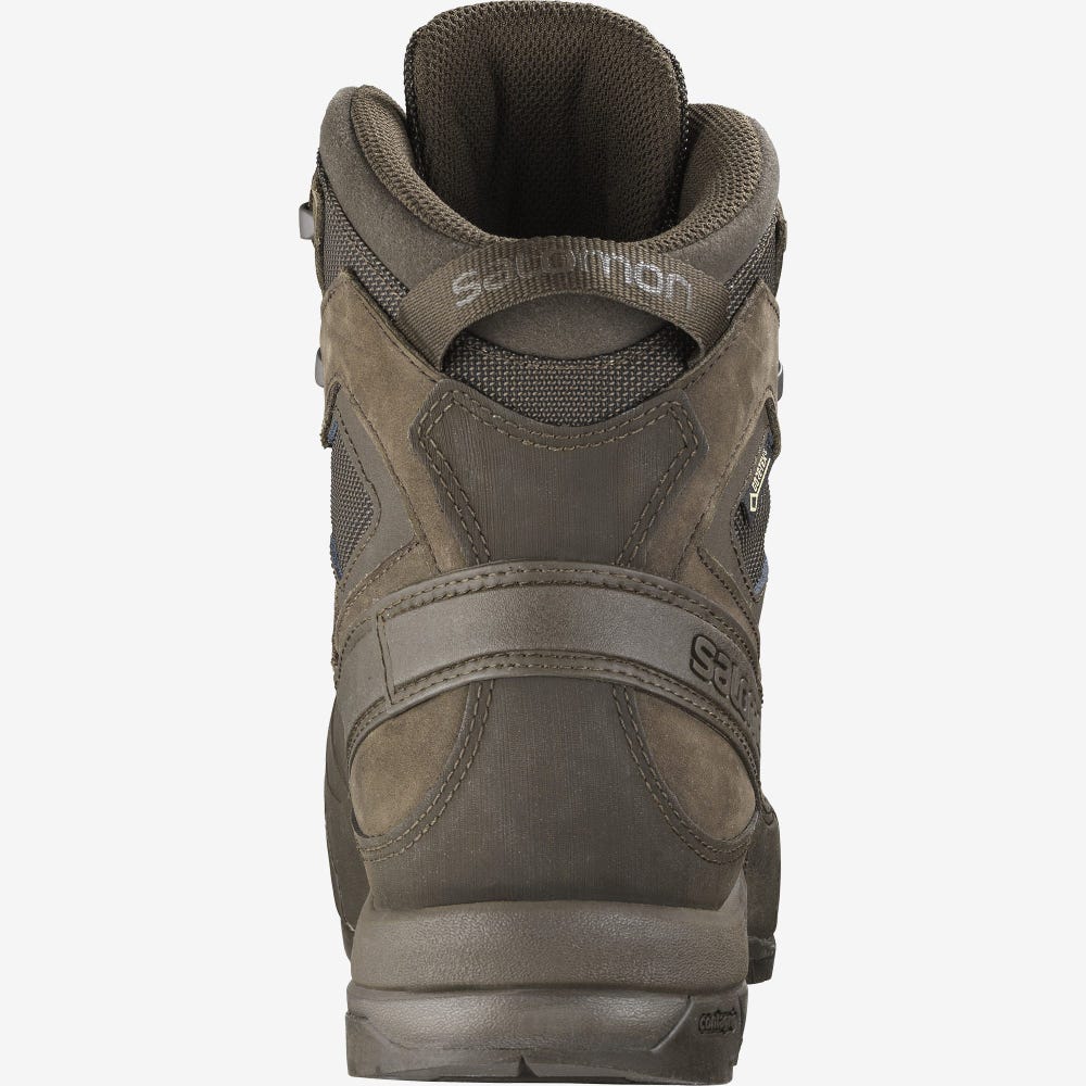 Men's Salomon X ALP GORE-TEX FORCES Tactical Boots Brown | ZTYX-93650