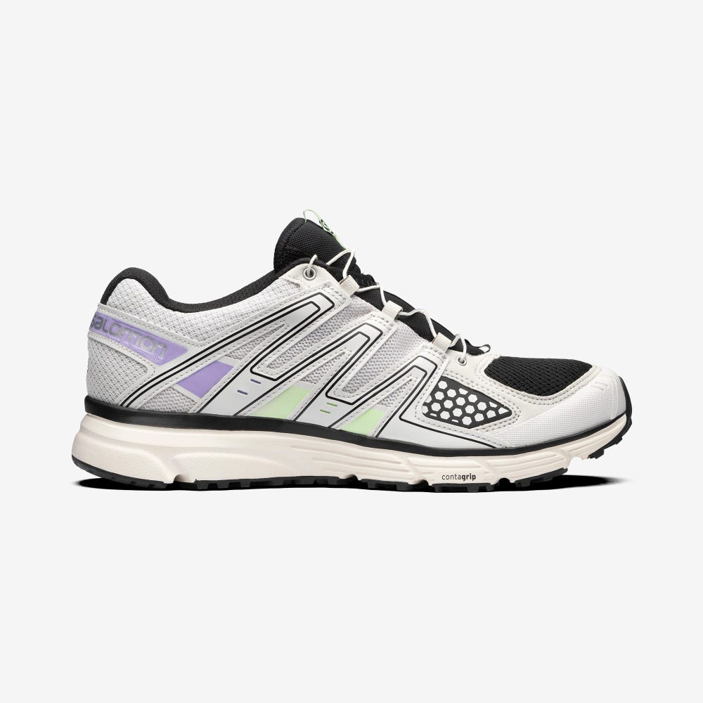 Men\'s Salomon X-MISSION 3 Sneakers Green/Lavender | SAWD-89206