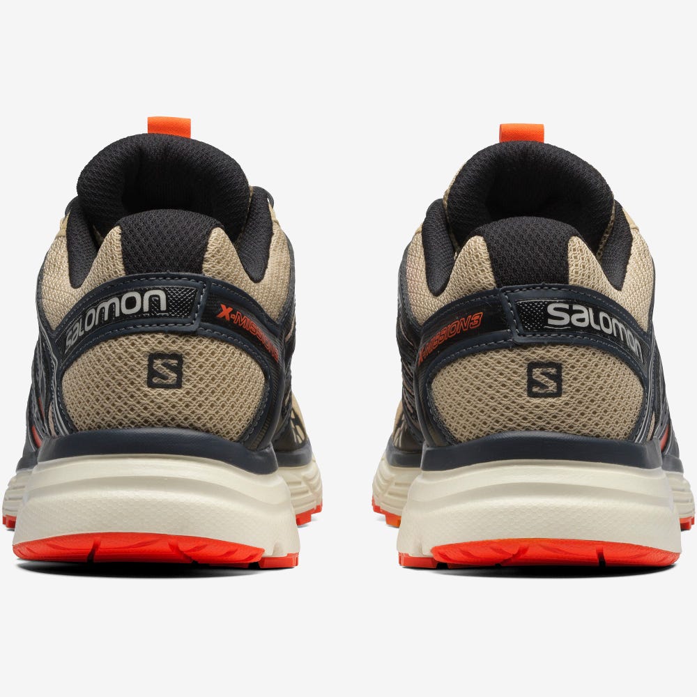 Men's Salomon X-MISSION 3 Sneakers Light Brown/Red Orange | HPLT-02683