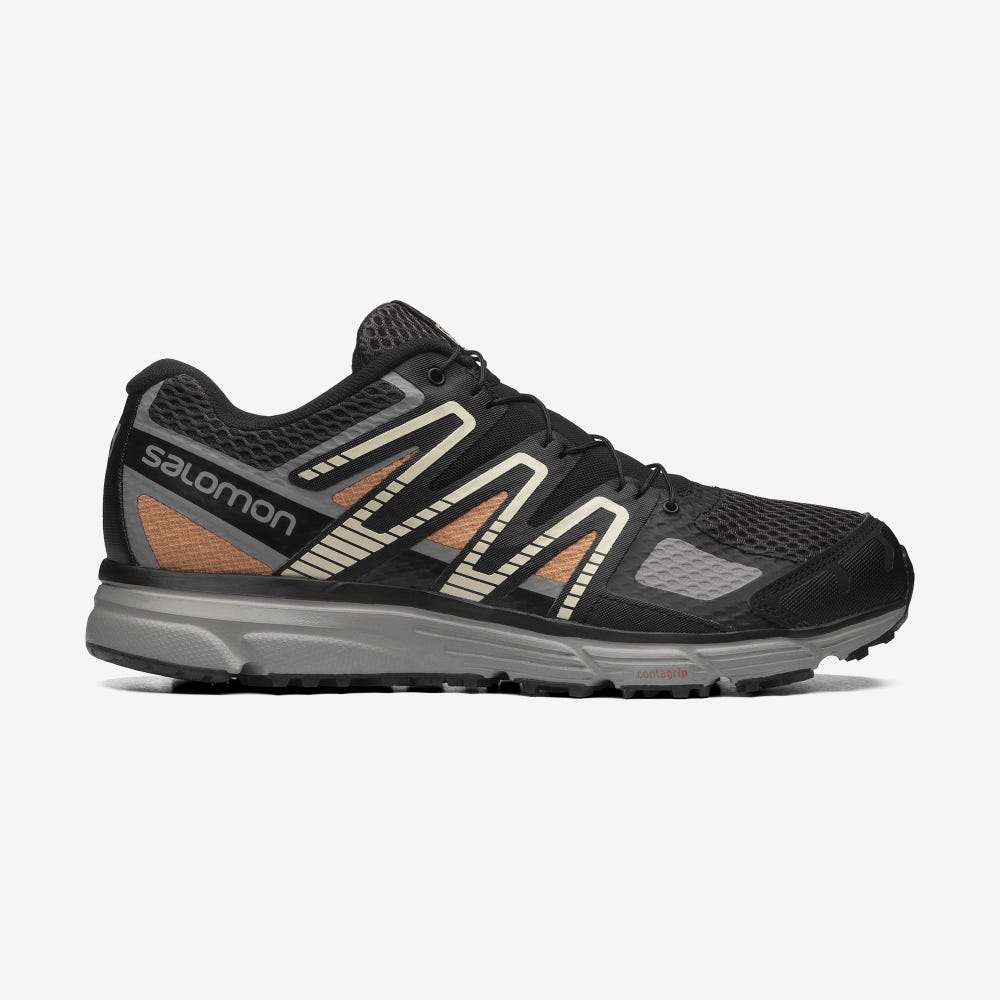 Men\'s Salomon X-MISSION 4 Sneakers Black/Orange | VPUT-37465
