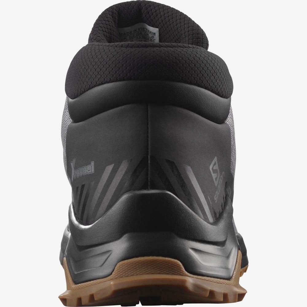 Men's Salomon X REVEAL CHUKKA CLIMASALOMON™ WATERPROOF Winter Boots Grey/Black | YLON-01629