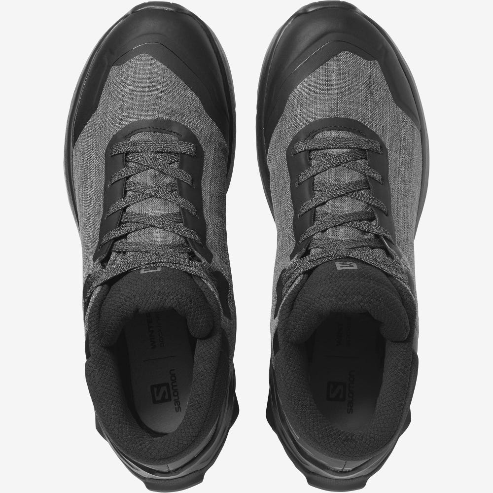 Men's Salomon X REVEAL CHUKKA CLIMASALOMON™ WATERPROOF Winter Boots Black | ZYJL-48679
