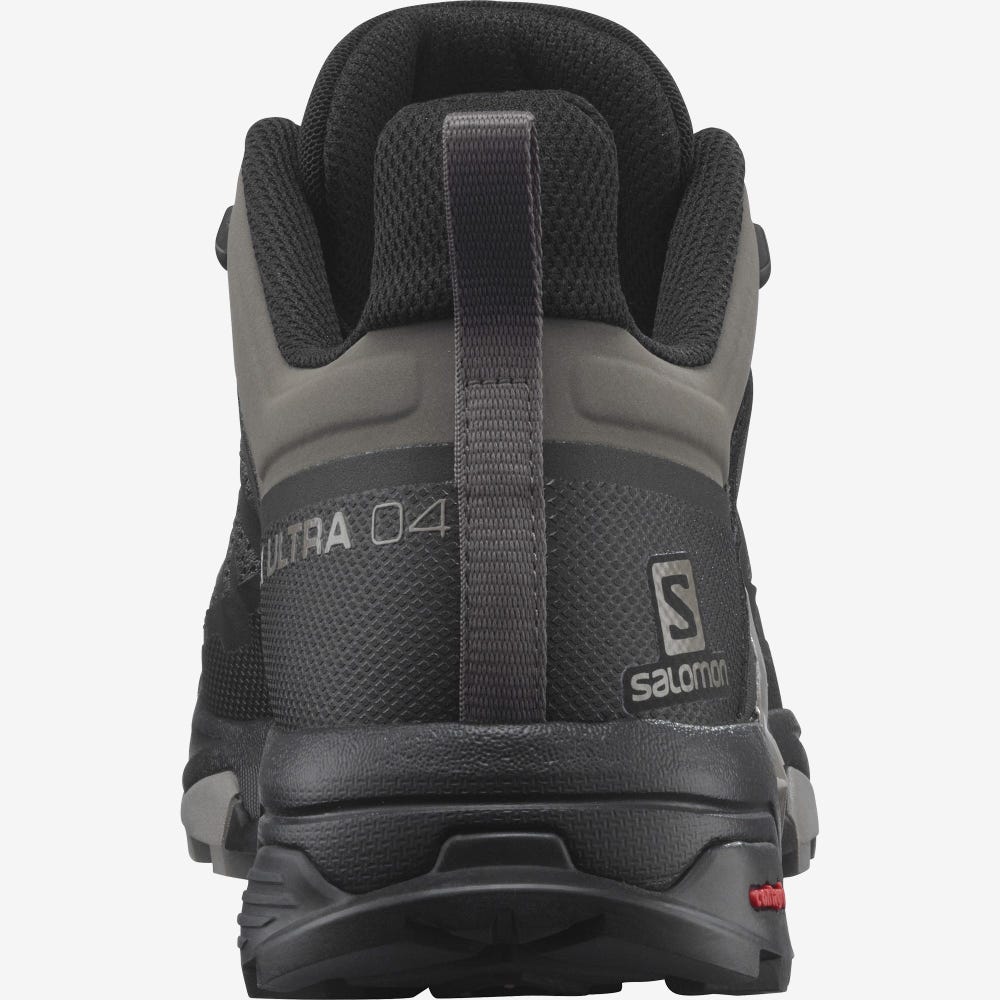 Men's Salomon X ULTRA 4 Hiking Shoes Black/Khaki | RYFT-52081