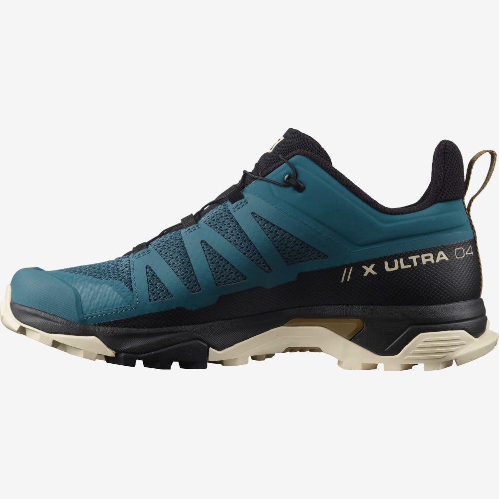 Men's Salomon X ULTRA 4 Hiking Shoes Blue/Brown | FVSR-83617