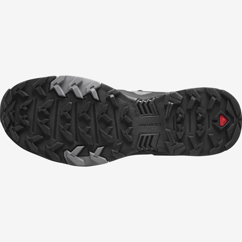 Men's Salomon X ULTRA 4 Hiking Shoes Grey/Black | MTQN-51028