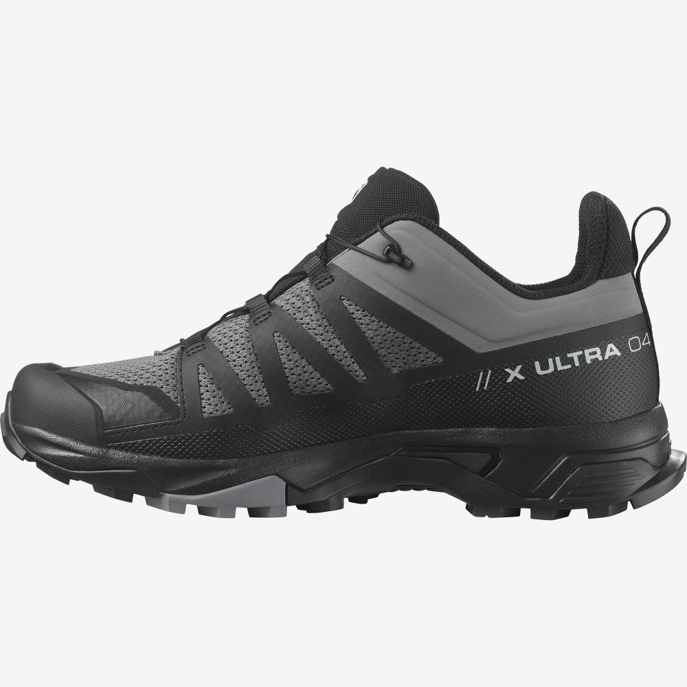 Men's Salomon X ULTRA 4 Hiking Shoes Grey/Black | MTQN-51028