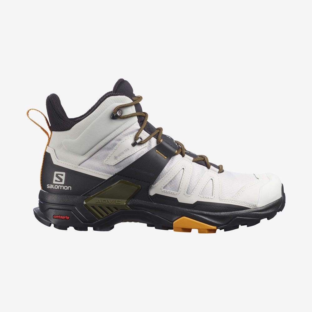 Men\'s Salomon X ULTRA 4 MID GORE-TEX Hiking Boots Beige/Black | YUBV-15049