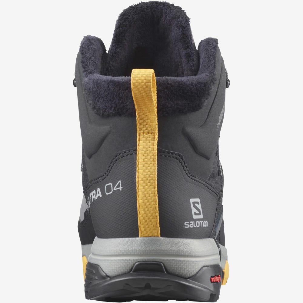 Men's Salomon X ULTRA 4 MID WINTER THINSULATE™ CLIMASALOMON™ WATERPROOF Winter Boots Grey/Black/Apricot | VJND-28671