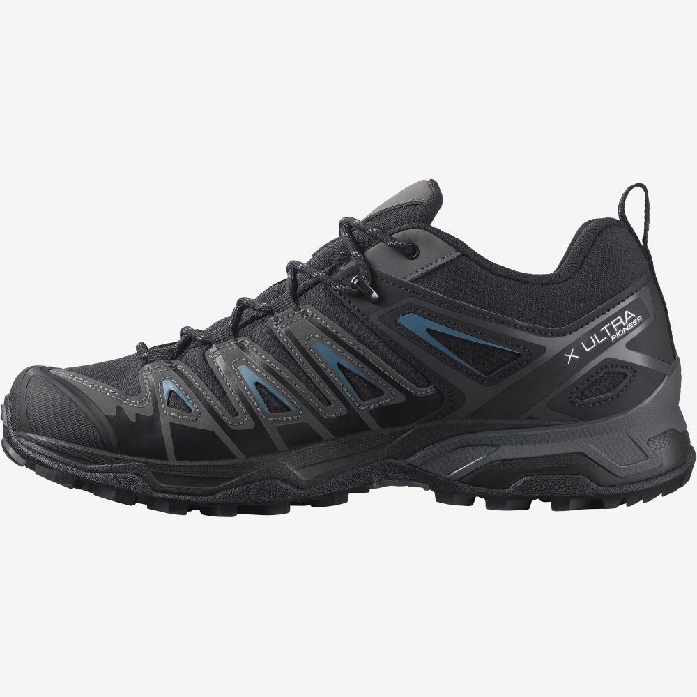 Men's Salomon X ULTRA PIONEER CLIMASALOMON™ WATERPROOF Hiking Shoes Black | PBUG-21854