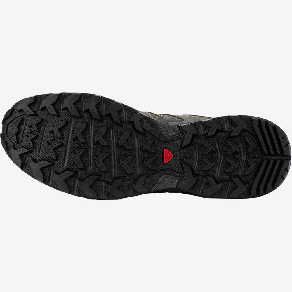 Men's Salomon X ULTRA PIONEER CLIMASALOMON™ WATERPROOF Hiking Shoes Olive/Grey | RZMD-59216