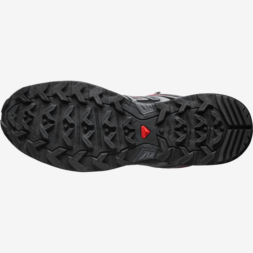 Men's Salomon X ULTRA PIONEER MID CLIMASALOMON™ WATERPROOF Hiking Boots Olive/Red | KINZ-93054