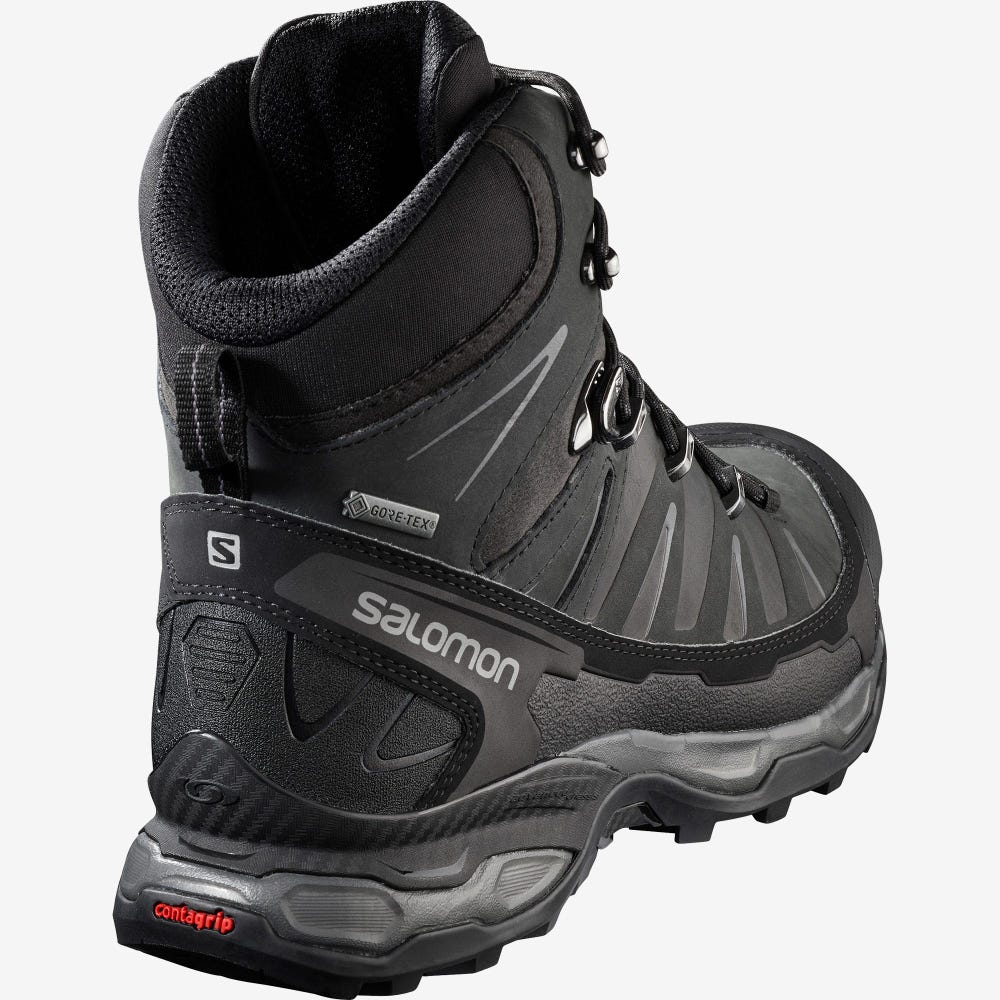Men's Salomon X ULTRA TREK GORE-TEX Hiking Boots Black | VIRM-52380