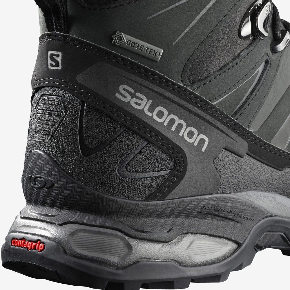 Men's Salomon X ULTRA TREK GORE-TEX Hiking Boots Black | VIRM-52380