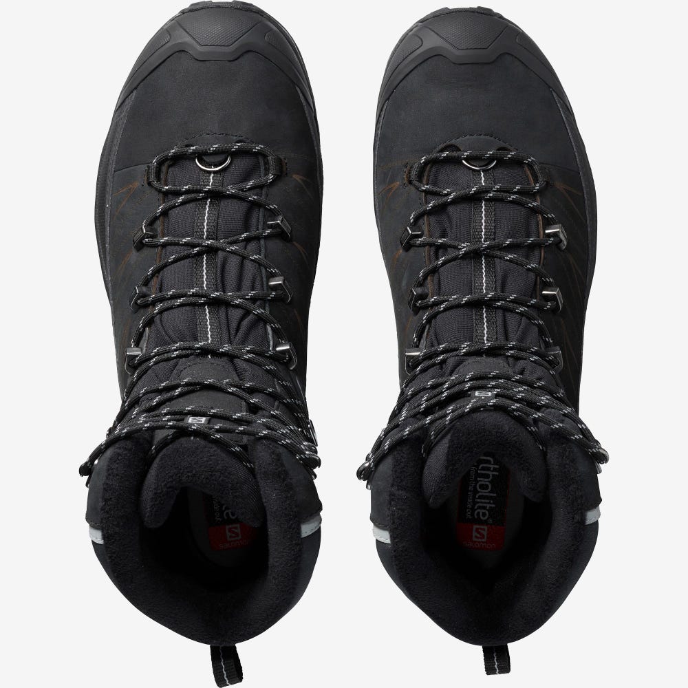 Men's Salomon X ULTRA WINTER CLIMASALOMON™ WATERPROOF 2 Winter Boots Black | FYOQ-90678
