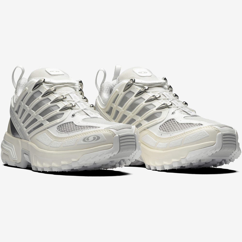 Women's Salomon ACS PRO ADVANCED Sneakers White/Light Yellow | PDIX-09835