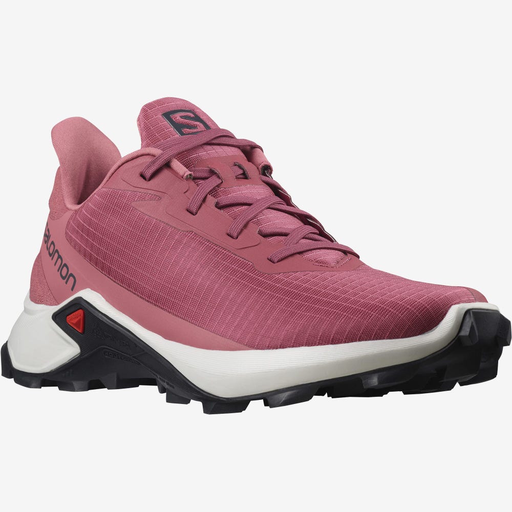 Women's Salomon ALPHACROSS 3 Trail Running Shoes Red/Purple | BJKE-71869