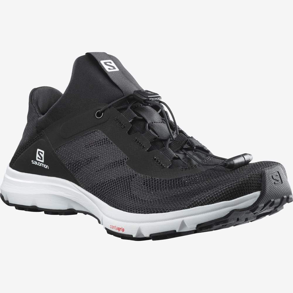 Women's Salomon AMPHIB BOLD 2 Sandals Black/White/Black | SZBH-76492