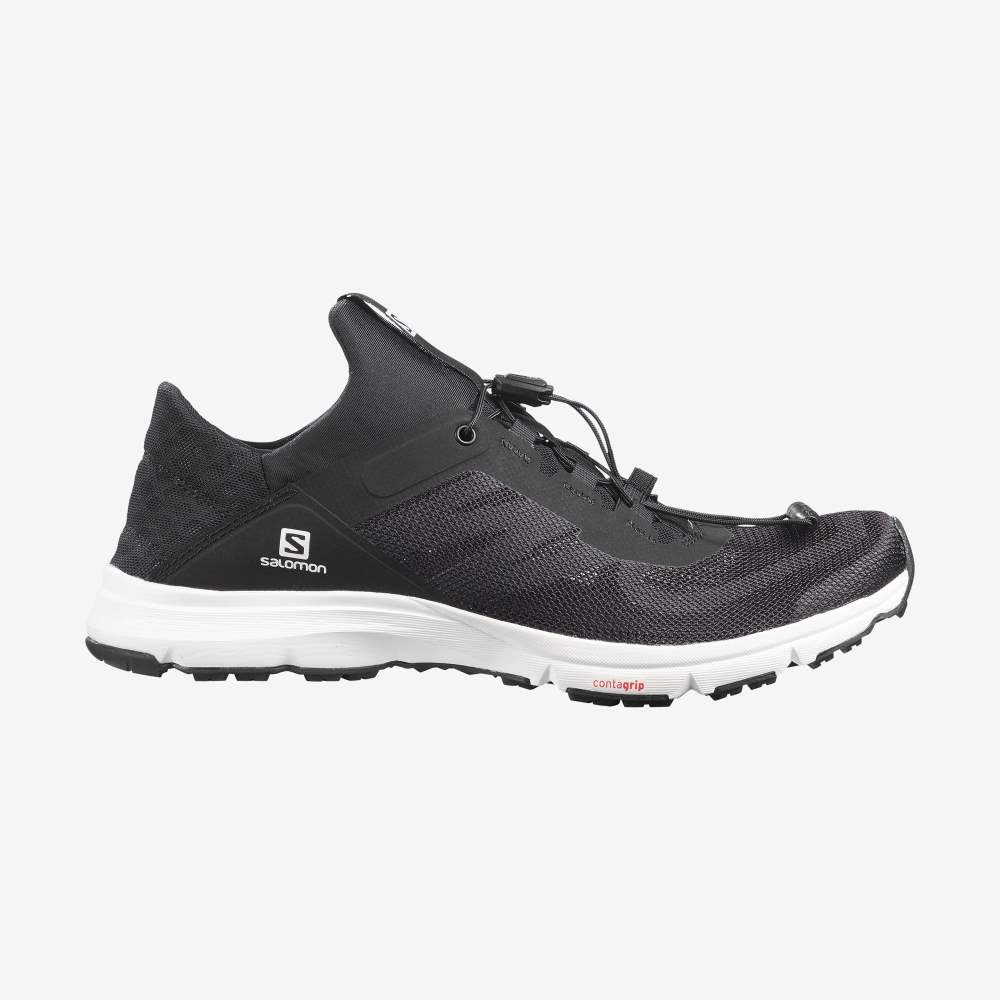 Women\'s Salomon AMPHIB BOLD 2 Sandals Black/White/Black | SZBH-76492